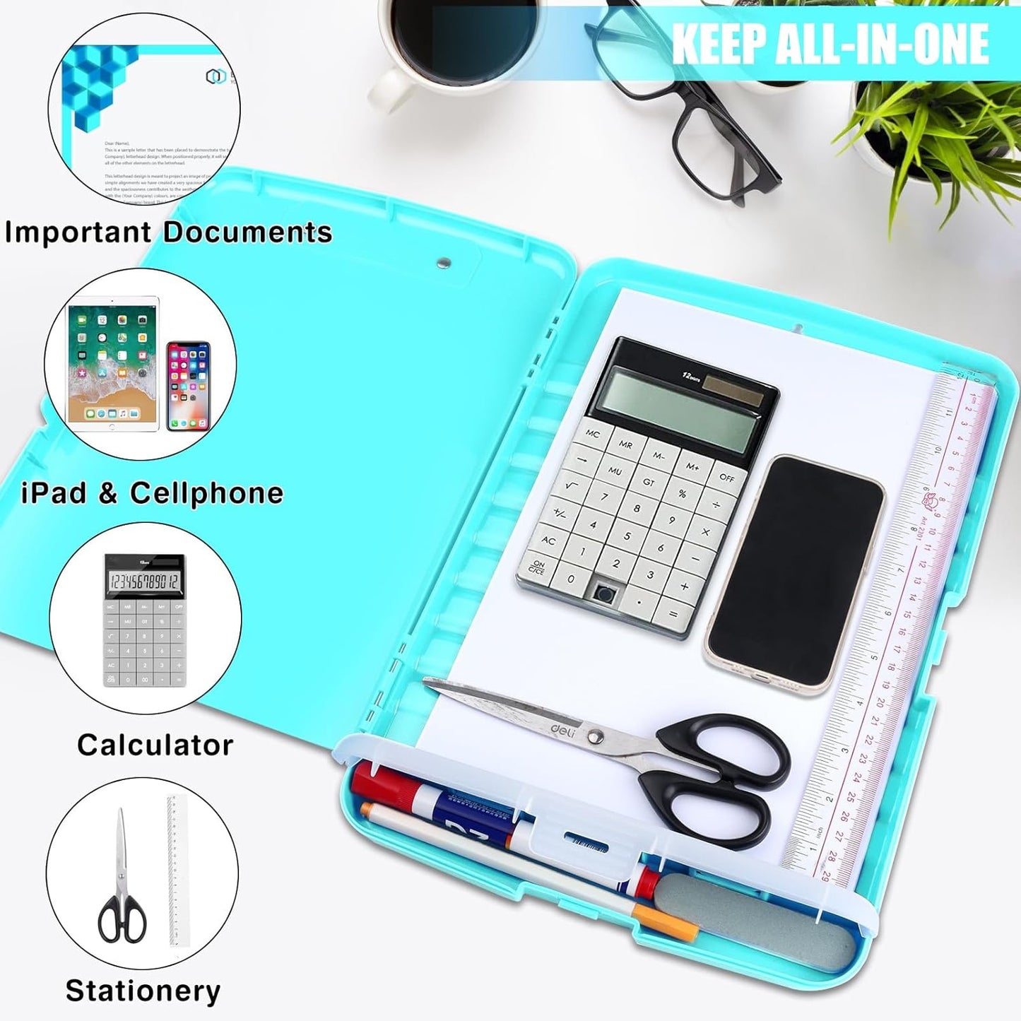 Red Plastic Clipboard with Storage,TFDLCG zm High Capacity Clip Boards 8.5x11,A4 Binder Nursing Clipboard Folder Heavy Duty for Women Teachers Work,School Office