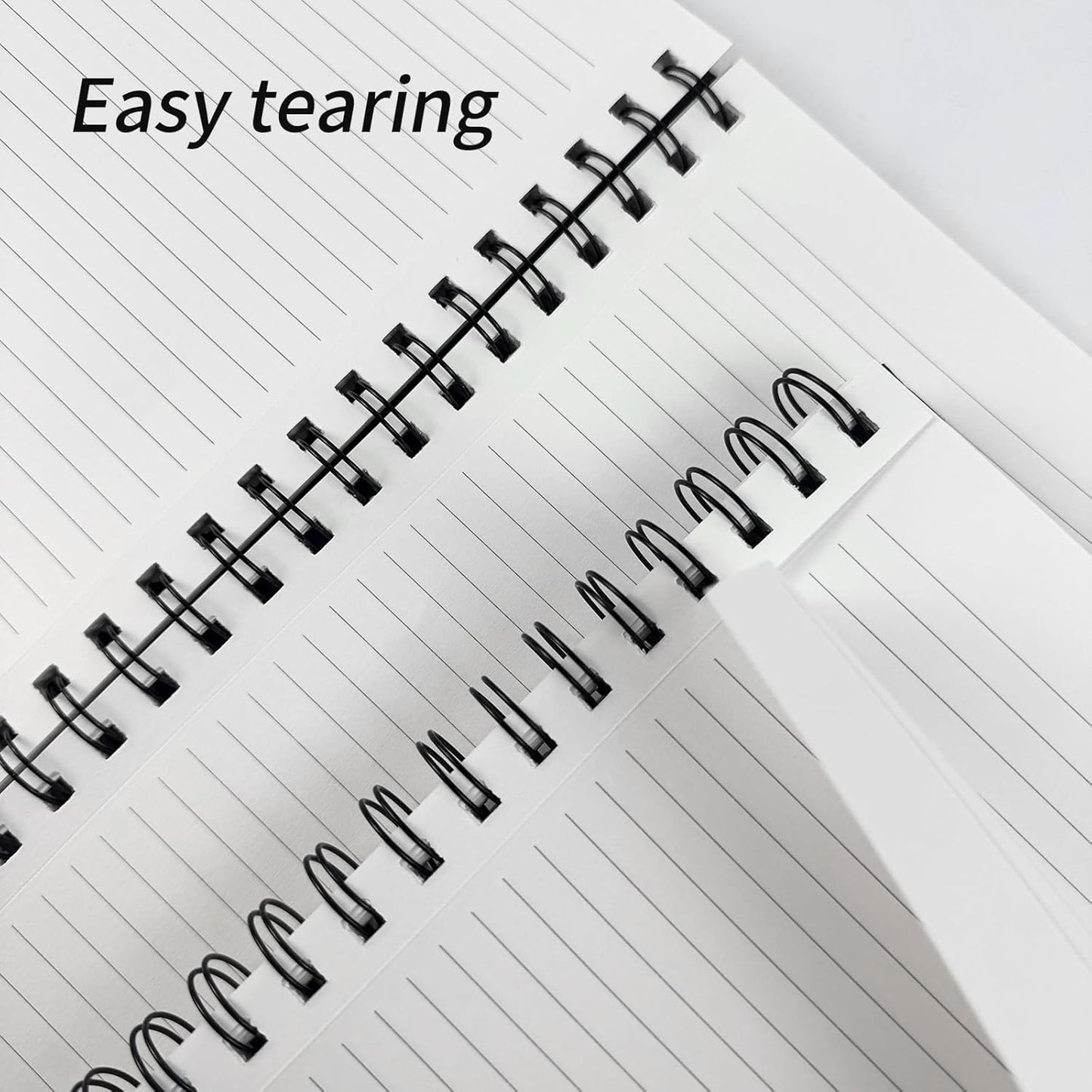 Lined Spiral Notebook B5 Black Journal 7.48'' X 10.18''-4 Pack 7mm College Ruled Hardcover Notebooks 160 Pages 100GSM Thick Paper for Note Taking School Office Supplies