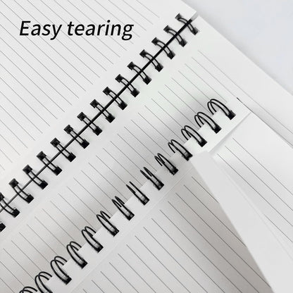 Lined Spiral Notebook B5 Black Journal 7.48'' X 10.18''-4 Pack 7mm College Ruled Hardcover Notebooks 160 Pages 100GSM Thick Paper for Note Taking School Office Supplies