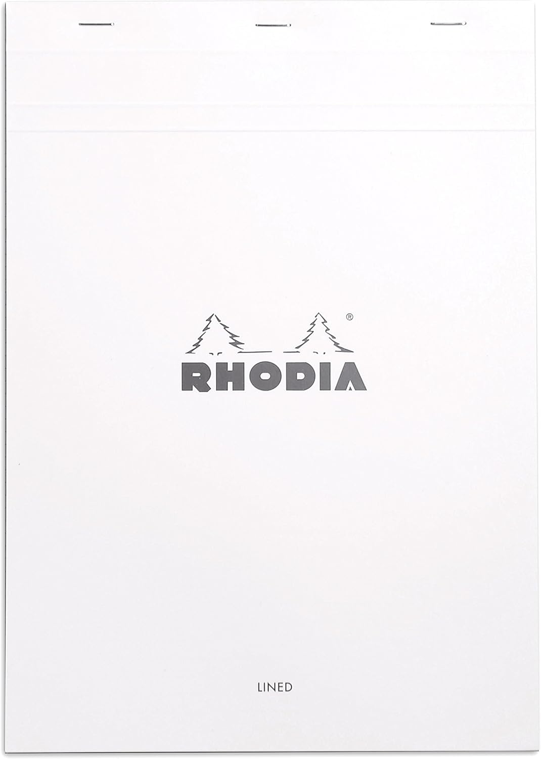 Rhodia Notepad, No18 A4, Lined - White, 8 1/4"" x 11 3/4""" (18601C)