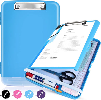 Red Plastic Clipboard with Storage,TFDLCG zm High Capacity Clip Boards 8.5x11,A4 Binder Nursing Clipboard Folder Heavy Duty for Women Teachers Work,School Office