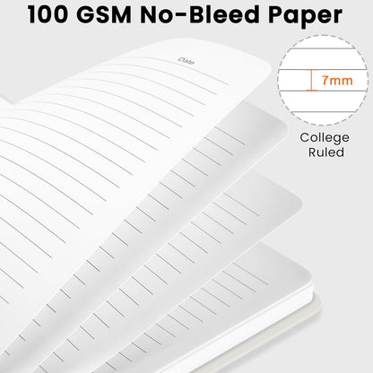 CICPAP Lined Spiral Journal Notebook, A5 College Ruled Notebook for Journaling, Note-Taking, and Daily Planning, Durable Hardcover with an Elegant Design, Purple