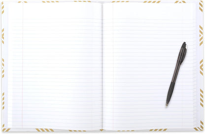 Five Star Composition Book, College Ruled Paper, 7-1/2" x 9-3/4", 80 Sheets, Hardcover, Lilac and Metallic Gold Arches (850111F-AMZ)
