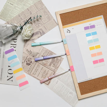 420 Pcs Sticky Index Tabs, Transparent Annotation Tabs, Repositionable Page Sticky Tabs for Notebooks (Bright)