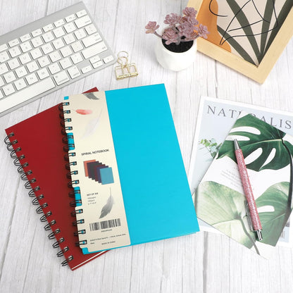 EOOUT 6pcs Hardcover Spiral Notebook, A5 Lined Spiral Journals 5.5x8.5in, 160 Pages Journal Notebook for Work, Office