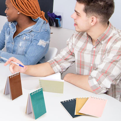 Hooqict 24 Pack Small Pocket Notebook Mini Notebooks Bulk Small Spiral Notepads with 8 Colors, Memo Note Pads for Kids, Work, Office, School, 3.9 x 2.4 Inches
