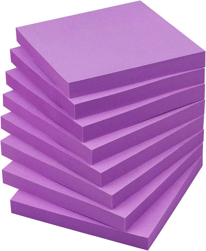 Sticky Notes 3x3 Self-Stick Notes Bright Colors Sticky Notes 8 Pads 80 Sheet/Pad (Blue)