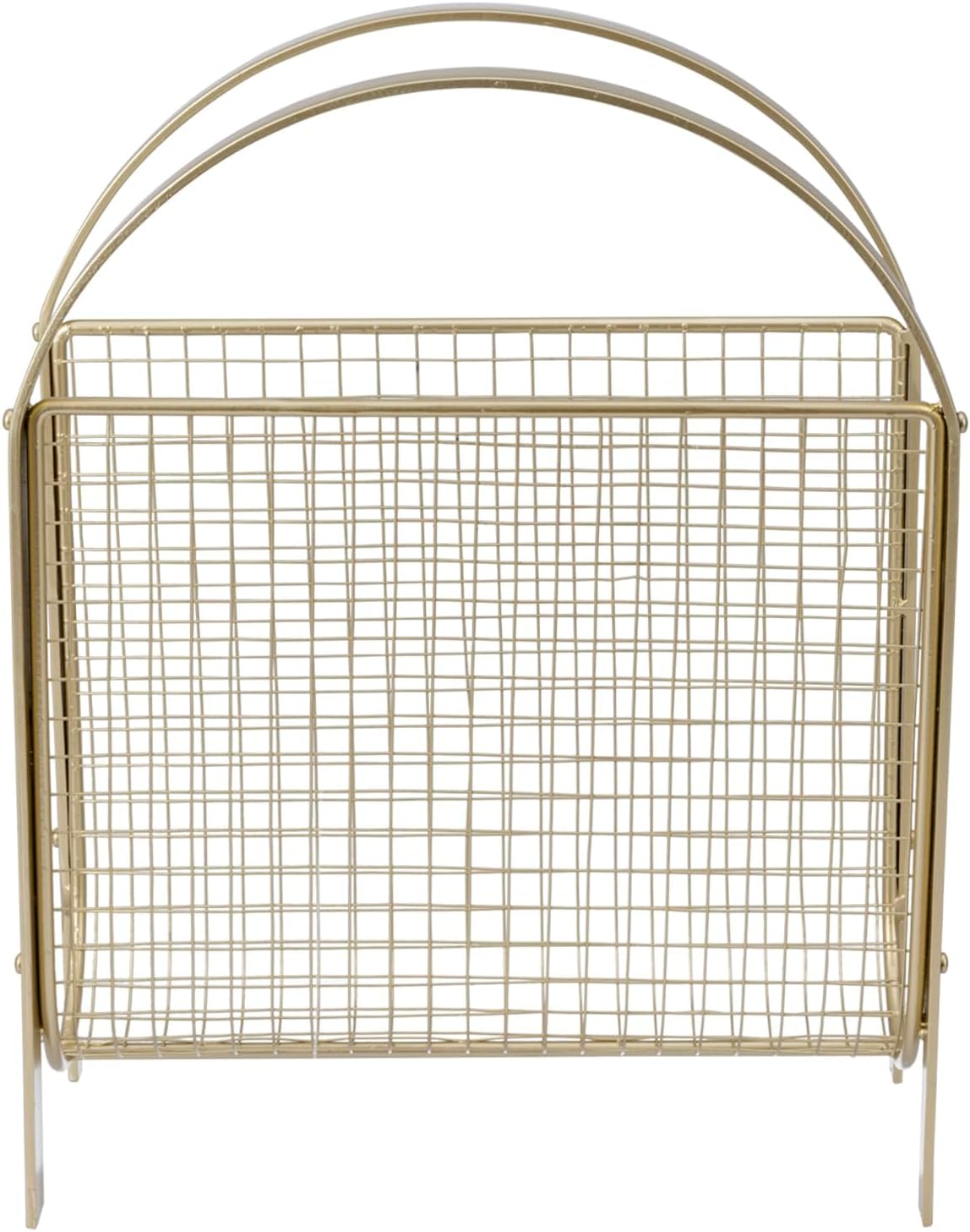 MyGift Magazine Rack, Floor Freestanding Magazine Holder for Bathroom Bedroom Office, Books Newspapers File Mail Organizer, Mid Century Modern Decor Wire Storage for Tablets and Documents