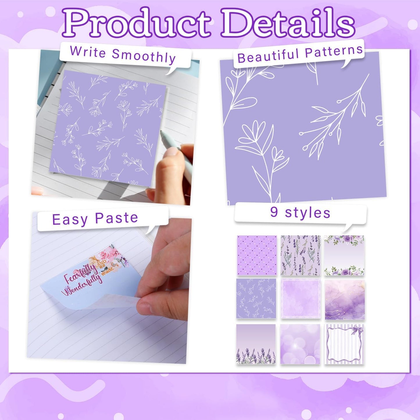 Inspirational Sticky Notes Gifts - 9 Pack Funny Positive Quotes Notepads 3x3 Inches, Fun Motivational Self-Adhesive Memo Pads Office Study Supplies for Friends Coworkers (450 Sheets)