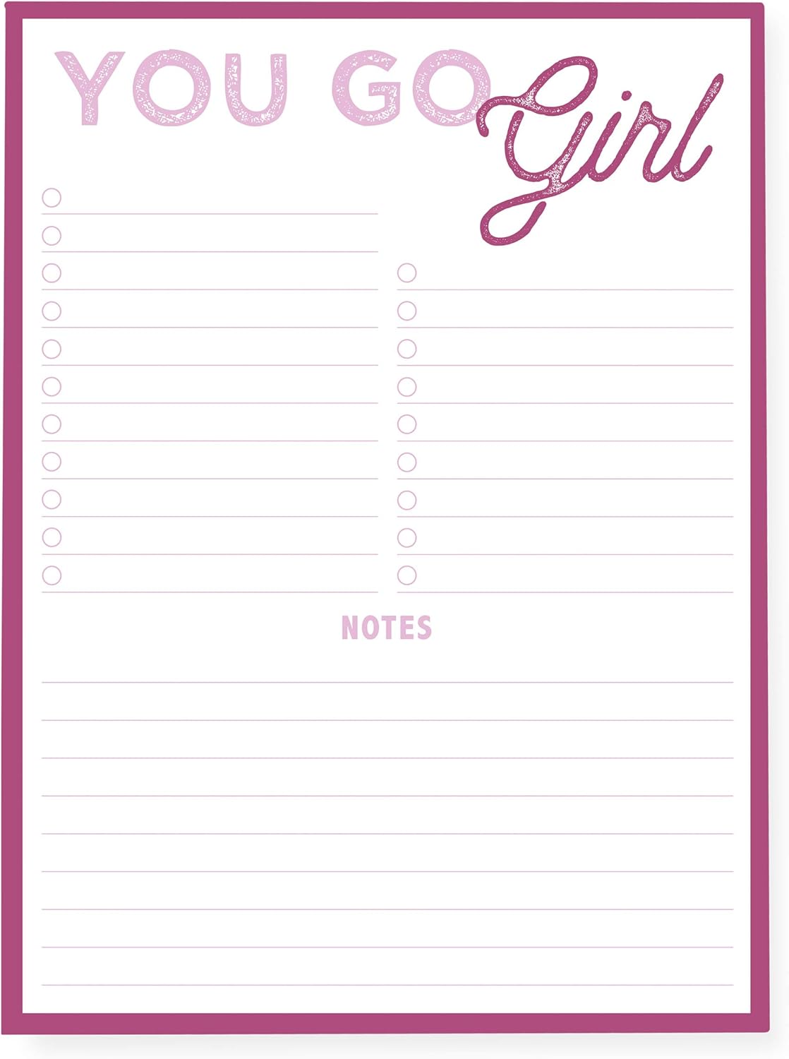Graphique Large Notepad, Brush Strokes – 6" x 8", Cute Notepad with 150 Tear-Off Sheets, Features the Word “Notes” on Every Page – Perfect for Note Taking, List Making, and More
