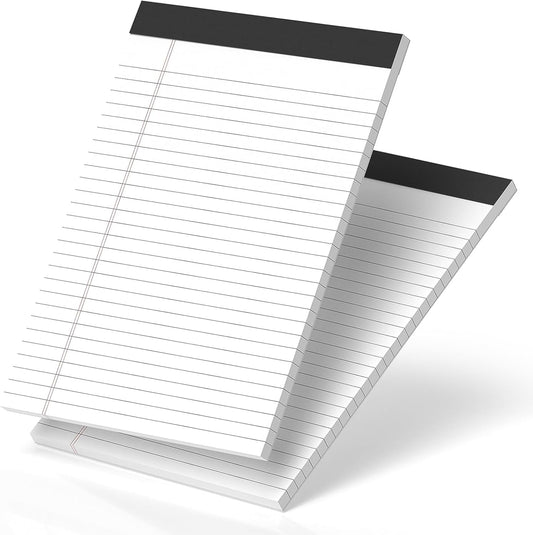 Nichela 2 Pack Legal Pads 8.5 x 11 White Note Pads 8.5 x 11 Notepad Micro Perforated Writing Pads Lined Paper Pads Wide Ruled Pad of Paper 30 Sheets Notebook for To-Do Lists, School & Office Supplies