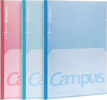 KOKUYO Composition Notebooks, 3 Pack Campus B5 Comp Book with Dotted College Ruled, 40 Sheets, School Lined Notebook in Mofu Animal, Cute Journal for Women Girls Work Study Note Taking Japan Import