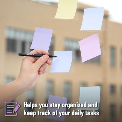 Mr. Pen- Sticky Notes, 3"x3", 12 Pads, 600 Sheets, Summer Colors, Sticky Notes Bulk, Self-Stick Note Pads, Perfect for Office, School, Home, Study & Organization