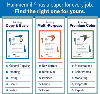Hammermill Colored Paper, 20lb Pink Printer Paper, 8-1/2 x 11- 1 Ream (500 Sheets) - Made in the USA, Pastel Paper, 103382R
