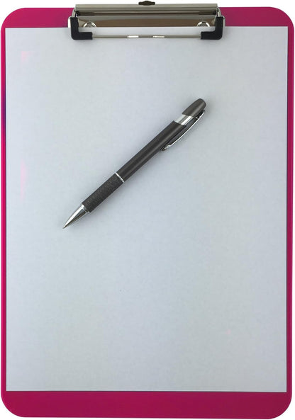 Trade Quest Plastic Clipboard Opaque Color Letter Size Low Profile Clip (Pack of 6) (Black)