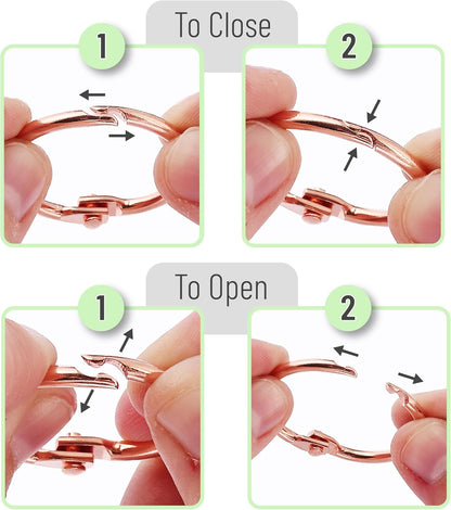 Mr. Pen- Loose Leaf Binder Book Rings, 5 Assorted Sizes (0.6", 1", 1.2", 1.5",2"), 36 Pack, Metal Binder Rings for Index Cards, Keychains, School, Home, Office, Silver