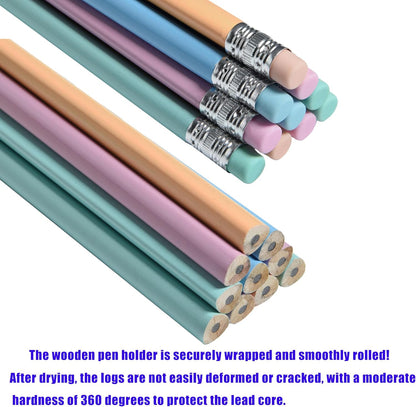 72PCS Corlorful Wooden cased Pencils for Kids with Erasers, Wood Wedding Golf for School,Drawing,Gift (72PCS) (Fruit, 72)