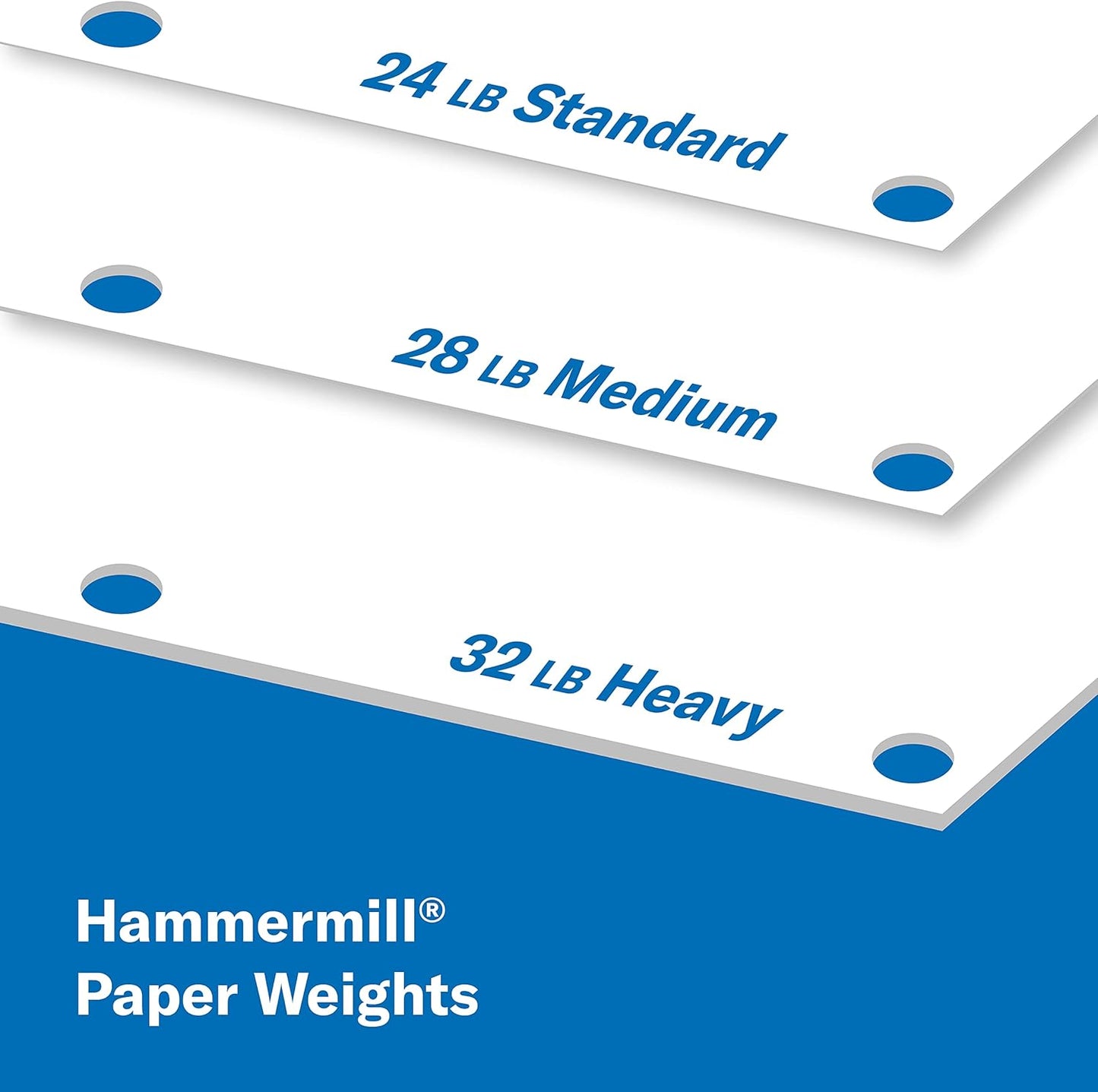 Hammermill Printer Paper, Premium Color 28 lb Copy Paper, 8.5 x 11-5 Ream (2,500 Sheets) - 100 Bright, Made in the USA, 102450C, White