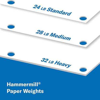 Hammermill Printer Paper, Premium Color 28 lb Copy Paper, 8.5 x 11-5 Ream (2,500 Sheets) - 100 Bright, Made in the USA, 102450C, White