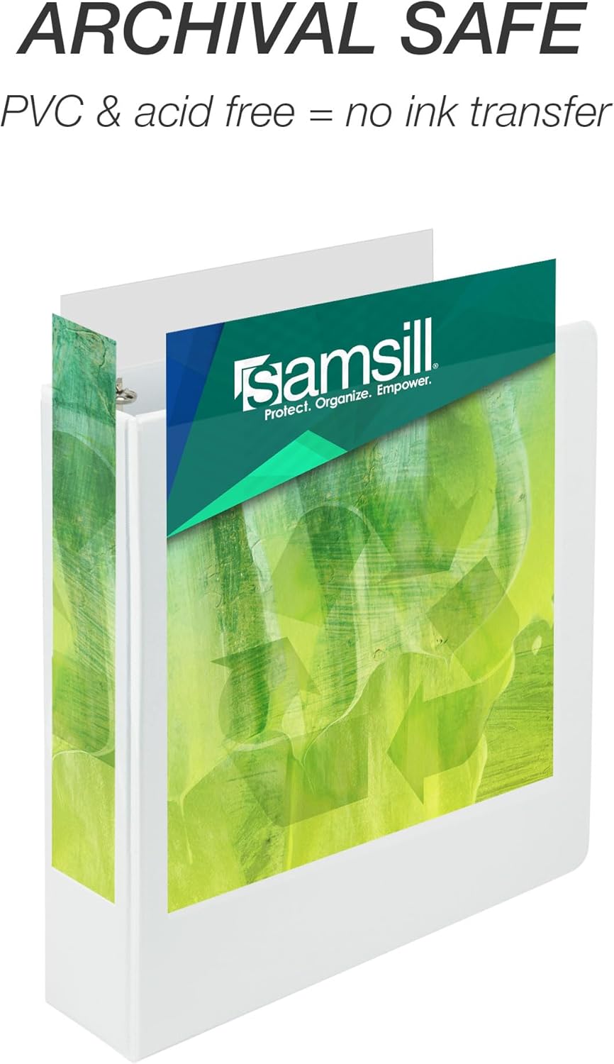 Samsill Plant-Based 2 Inch Durable Round Ring, View Binder, Eco-Friendly, USDA Certified Biobased, Single, Turquoise
