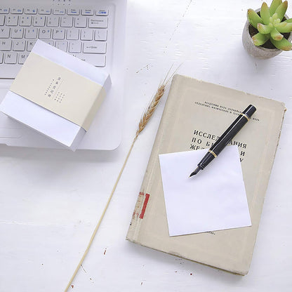 VANRA Note Cube 4 x 4 Inch (Not Sticky) Memo Cube Refill (No Holder) Tear-Off Pages (Not Loose) Blank Scratch Pads, 400-Sheets/Cube (Ivory White)