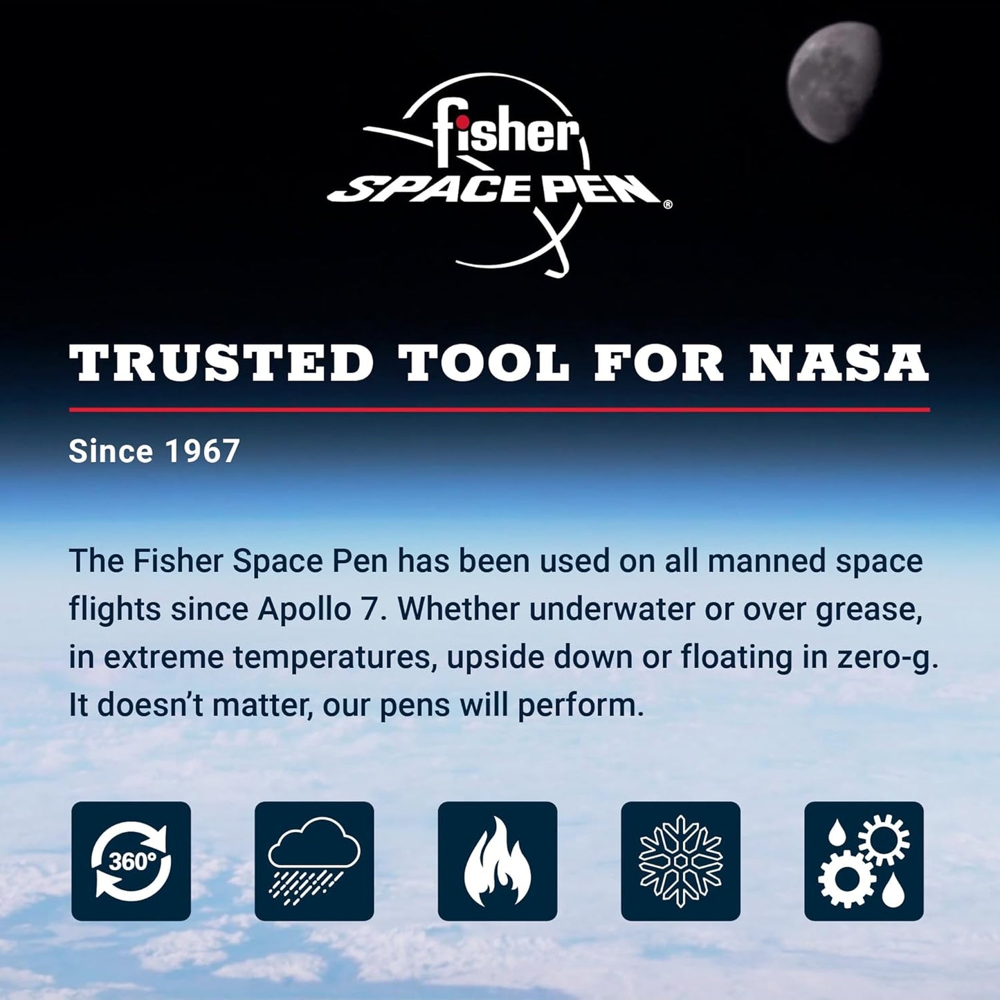 Fisher Space Pen Medium Point Pressurized Cartridge Refill, Silver Ink, 1 Pack