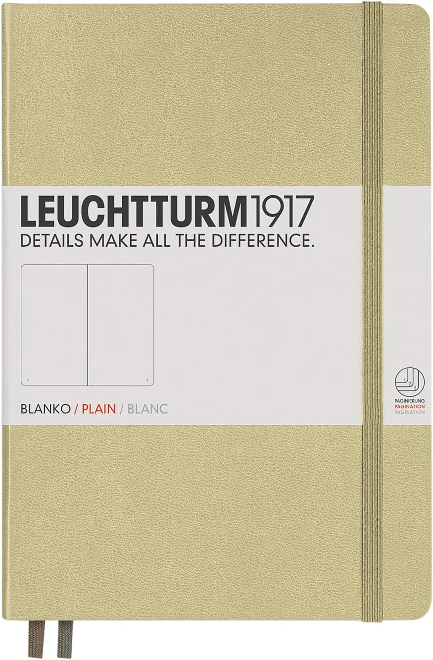 LEUCHTTURM1917 - Notebook Hardcover Medium A5-251 Numbered Pages for Writing and Journaling (Navy, Ruled)