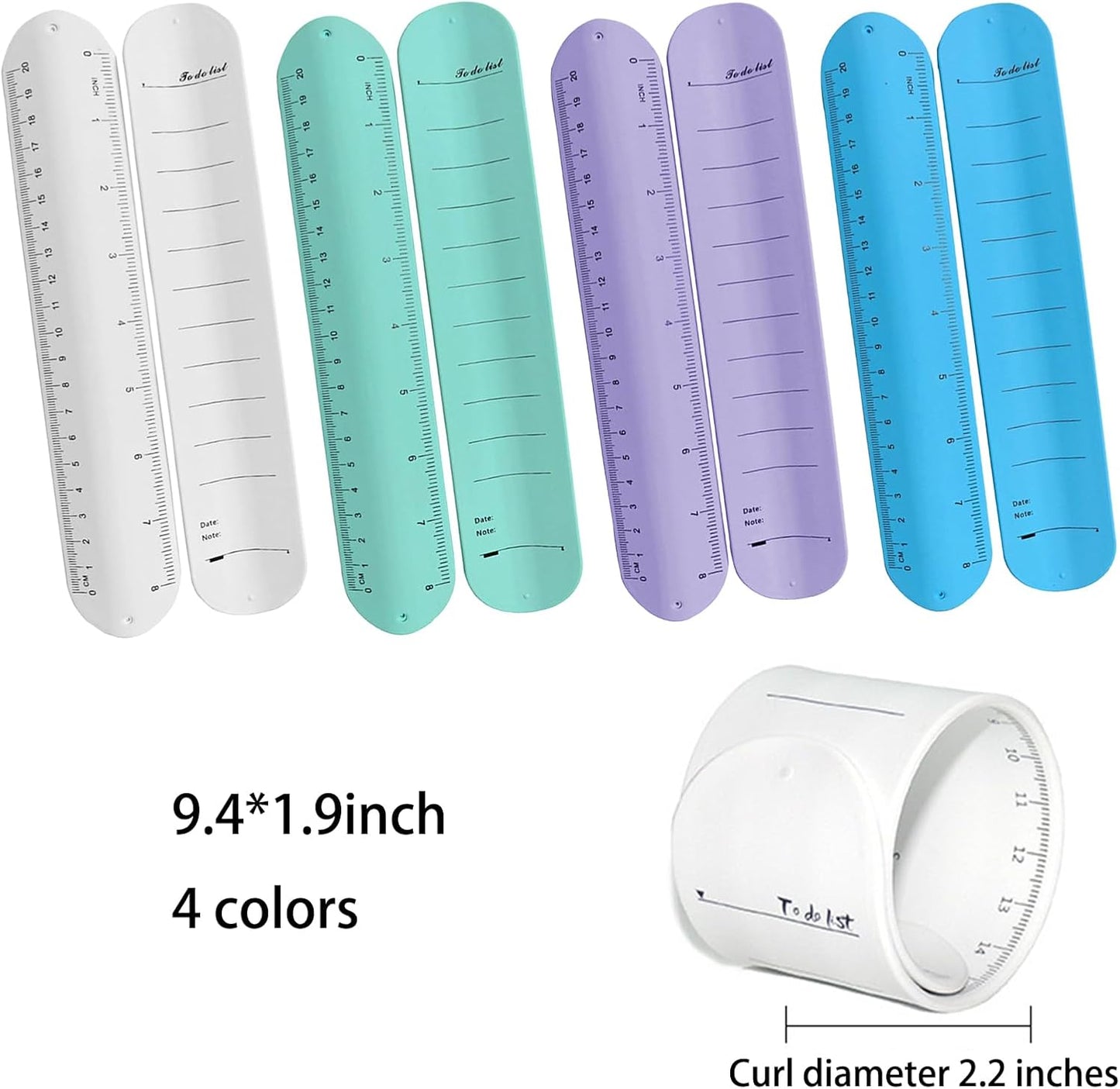 Wrist Notepad 4-Pack, Silicone Memo Wristbands, Reusable Reminder Bracelet Erasable Write-On Band, Waterproof Notepad Wristbands for Daily Tasks Lists