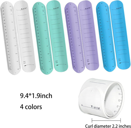 Wrist Notepad 4-Pack, Silicone Memo Wristbands, Reusable Reminder Bracelet Erasable Write-On Band, Waterproof Notepad Wristbands for Daily Tasks Lists
