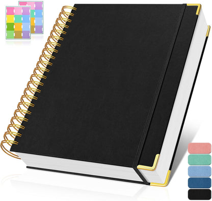 Graph Paper Notebook, Spiral Grid Notebook 8.5" X 11", Hardcover Leather Journal 300 Pages, 100GSM Thick Grid Paper Notebook, Large A5 Graphing Notebook Journal for Women Men Writing Engineering Work