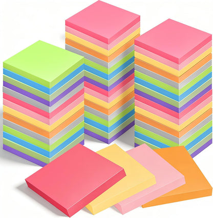 27 Pack of 3x3 Inch Sticky Notes Self-Stick Memo Pads - 1620 Sheets in Total! Great for Home, Office & School
