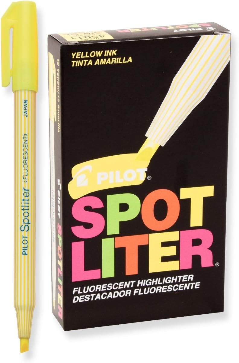PILOT Spotliter Fluorescent Highlighters, Chisel Tip, Purple, 12-Pack (49011)