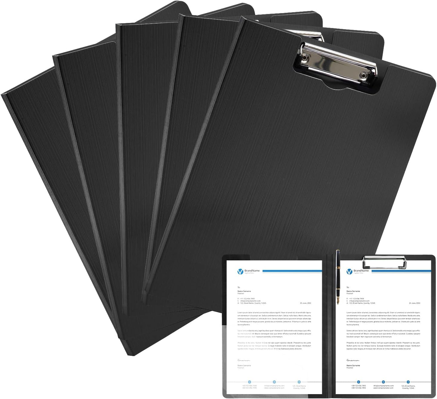 Clipboard Folder, A4 Foldable Clipboards with Pocket, File Cover Office Folder Clipboard, 360 Degree Foldable Storage Clipboards for Office, School or Medical Field, Blue