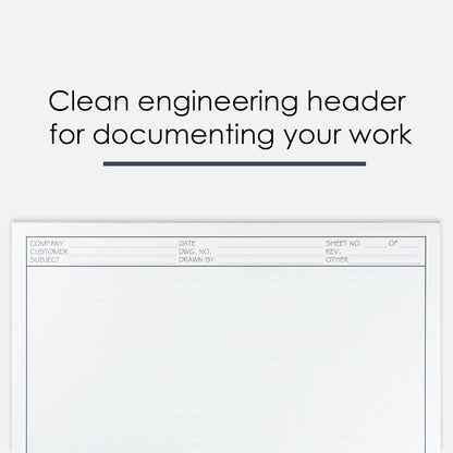 GeekNavy 8.5" x 11" Isometric Graph Paper 50 Sheets Portrait - 0.25" Grid, Non-photo Blue, High Brightness, Drafting, Engineering, Art, 3D Design (1-Pack)