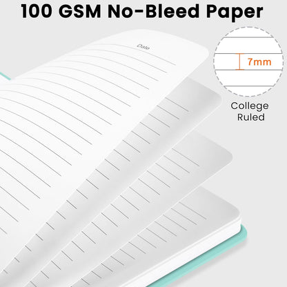 CICPAP Lined Spiral Journal Notebook, A5 College Ruled Notebook for Journaling, Note-Taking, and Daily Planning, Durable Hardcover with an Elegant Design, Purple