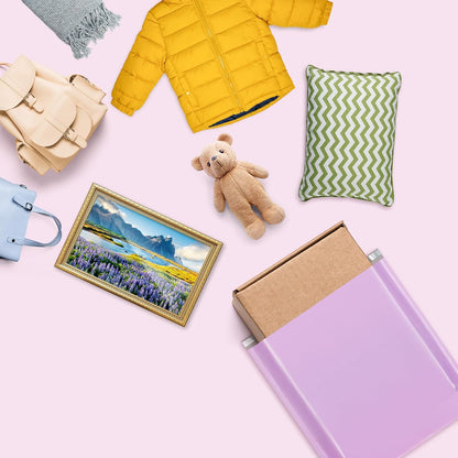 Fuxury Poly Mailers 10x13 Inch 50 Pcs, Waterproof Shipping Bags for Clothing, Strong Adhesive Shipping Envelopes for Small Business Suppliers, Self Seal Mailers Poly Bags Mailing Envelopes Purple