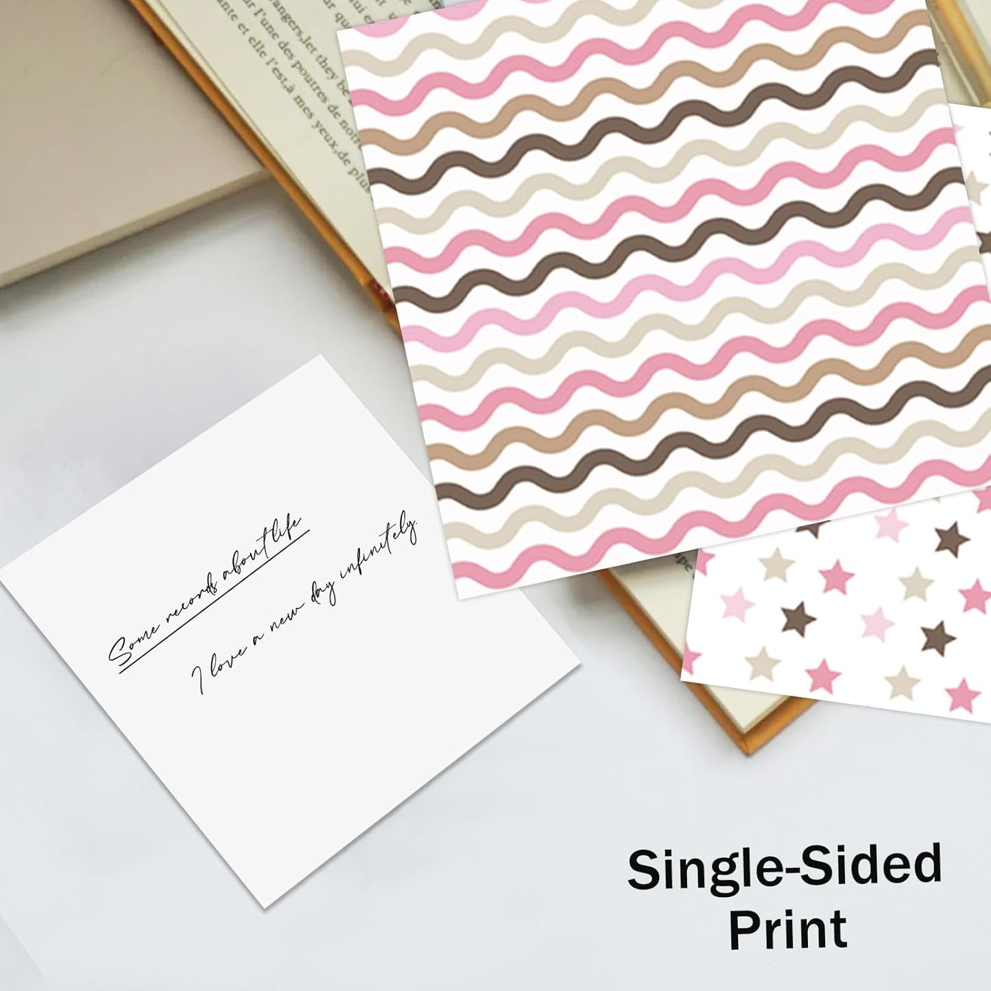 PRSTINCOL Scrapbook Paper,16 Sheets 4.1x5.8 Inch Vintage Stripe Style Scrapbook Supplies,Single-Sided Vivid Origami Decoupage Paper for DIY Crafts, Card Making, Art Journaling