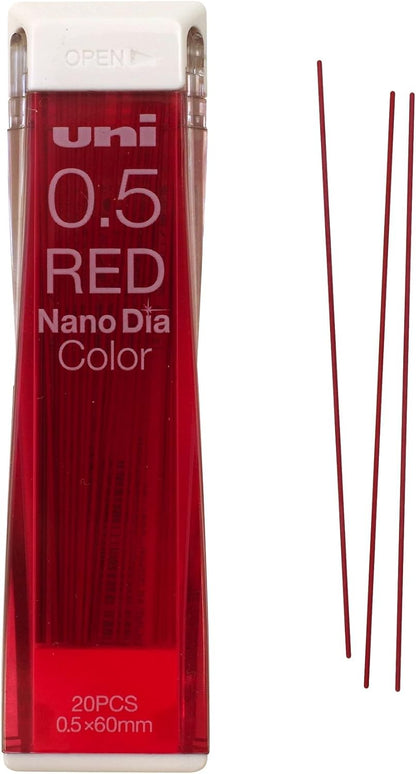 Uni Mechanical Pencil Lead NanoDia Color Red 0.5mm 20leads