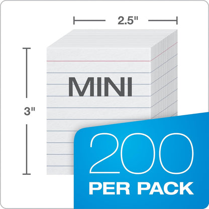 Oxford Mini Index Cards, 3" x 2.5", Ruled, White, 200 Per Pack (10009EE)