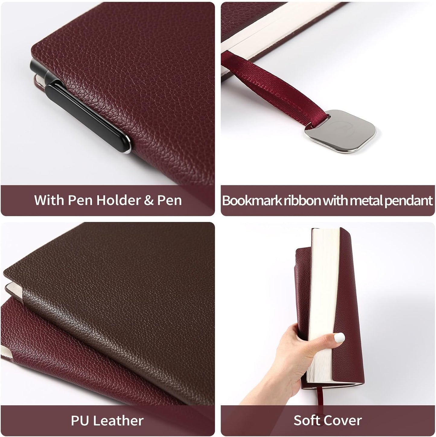 Lined Journal Notebook for Women A5 Softcover Journals for Writing 160 Pages Daily Journaling College Ruled Notebooks for Work School Note Taking, Business 6.38'' X 8.28''