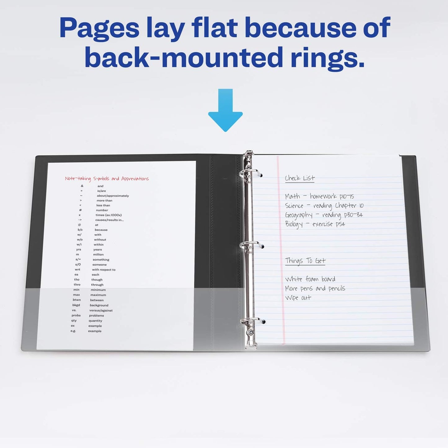 Avery Durable View 3 Ring Binder, 3 Inch Slant Rings, 635 Sheet Capacity, Black, Holds 8.5 x 11 Paper, 3.5" Wide Spine, DuraHinge for Organizing Reports & Projects (17041)