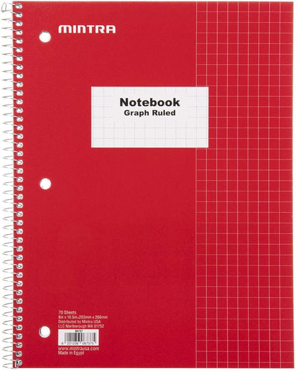 Mintra Office Spiral Notebooks, Wirebound, Journals for School, Work, Business, Aesthetic Stationery, Writing Pads, Teacher & Student Supplies (6, Pastel, College)