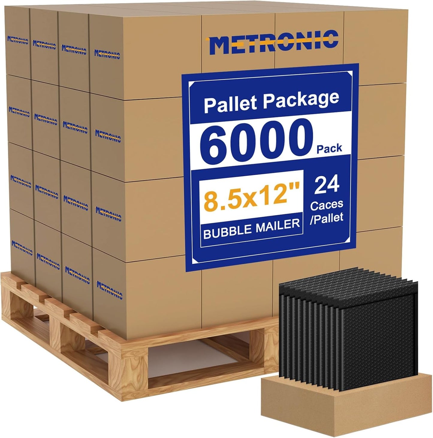Metronic Bubble Mailers 8.5x12" 40 Pack Black Padded Envelopes Usable Size 8.5 x 11" Strong Adhesion Bubble Envelopes Medium Mailing Envelopes Bubble Padded for Small Business Shipping Books Clothes
