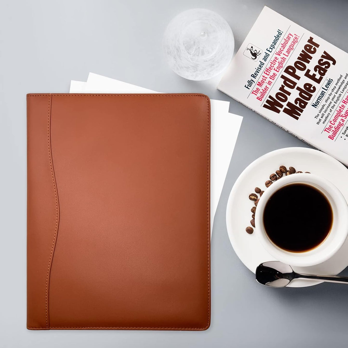 Padfolio Portfolio Organizer Legal Pad Holder Padfolio Folder Leather Portfolio Storage Clipboard Notepad with Cover for Letter Size A4 Writing Pad for Business and School Office