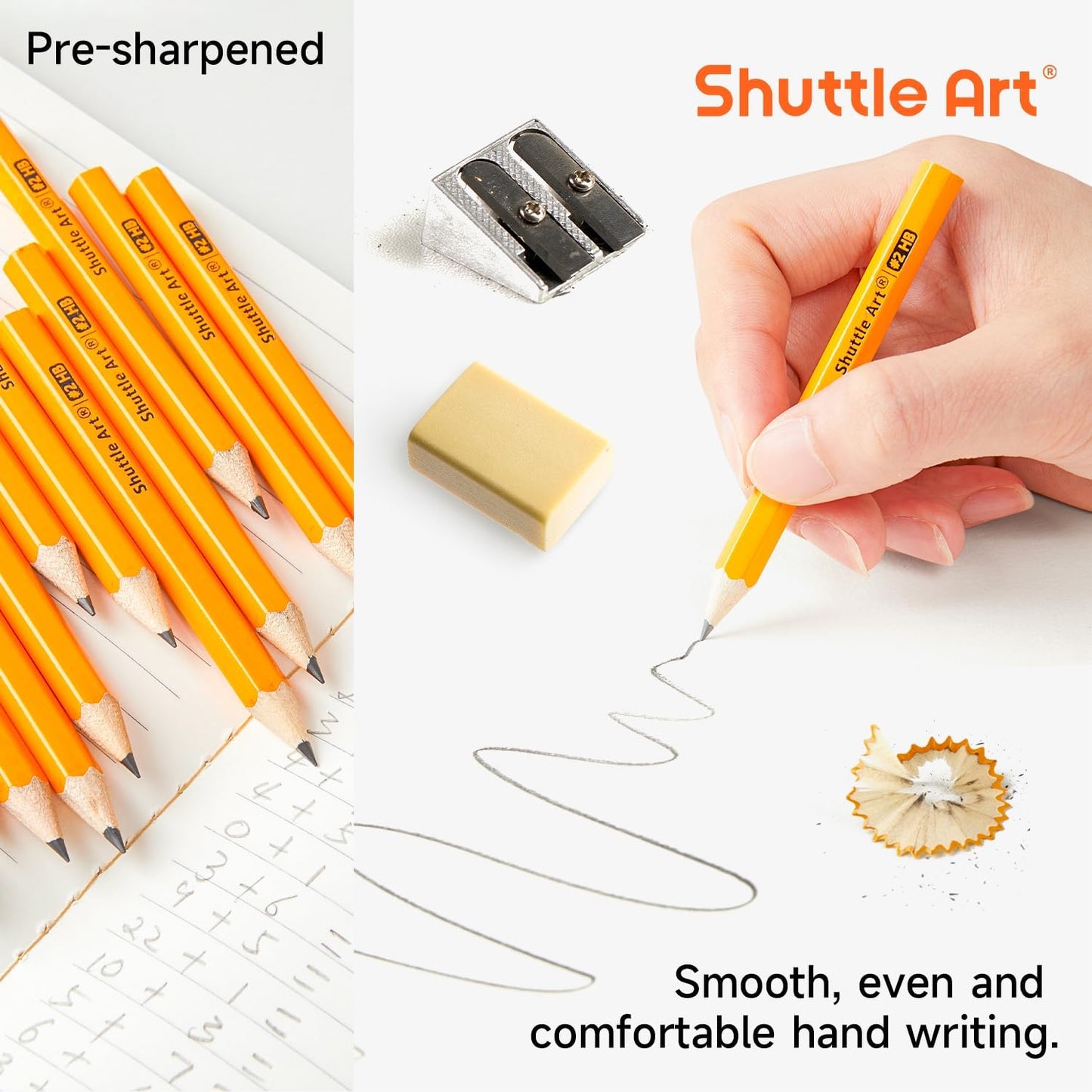 Shuttle Art 108 Pack Golf Pencils With Erasers, #2 HB Pencils Bulk, 3.5” Mini Pencil, Pre-Sharpened Small Pencil for Kids Teachers Classroom Games, Back to School Supplies