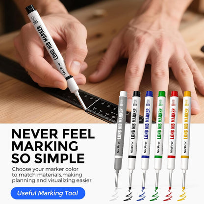 Nicpro 31 Pack Carpenter Pencil Set with Sharpener, Mechanical Carpenter Pencils with 128PCS Refills and Carbide Scribe Tool, Heavy Duty Construction Pencils for Architect Woodworking-With Canvas Case