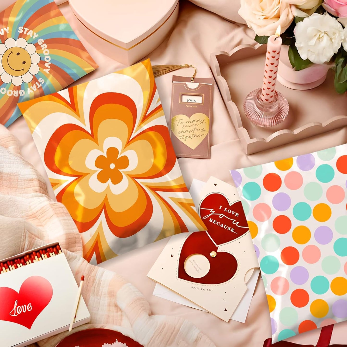 Metronic Cute Poly Mailers 10x13" 50pc Small Shipping Bags, Strong Adhesive Mailers Poly Bags for Business, Waterproof Mailing Envelopes for Packing Shipping Clothes Gifts, Gradient BluePink