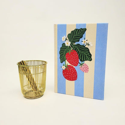 Lady Jayne Embroidered Canvas Hardcover Journal with 192 Lined Pages, 6” x 8.5” – Flower Market Poppy (83289)