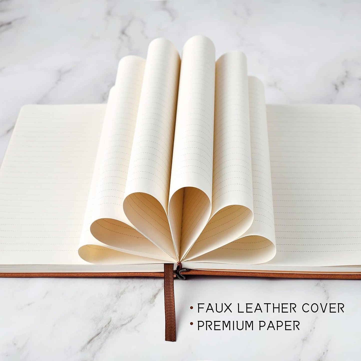 Lemome Grid Paper Notebook Hardcover Classic Notebook with Pen Holder - Page Dividers Presents 8.4 x 5.7 in