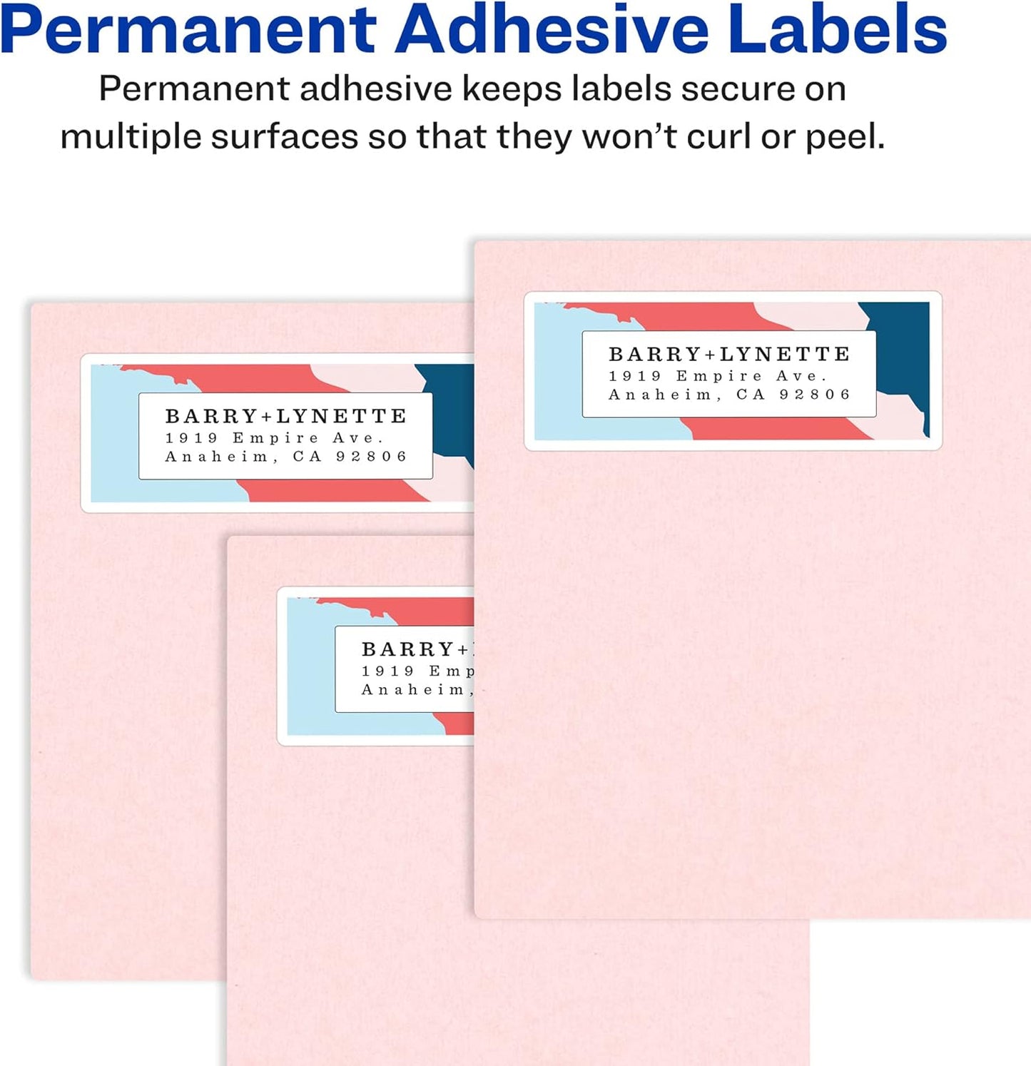 Avery Easy Peel Printable Address Labels with Sure Feed, 1-1/3" x 4", White, 1,400 Blank Mailing Labels for Laser Printers (5162)